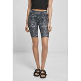 Urban Classics - AOP 2-Pack Korte cycle broek - Zwart/Wit