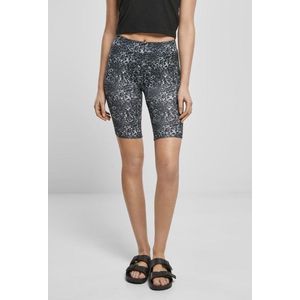 Urban Classics - AOP 2-Pack Korte cycle broek - Zwart/Wit