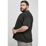 Urban Classics - Oversized Henley Heren T-shirt - Zwart