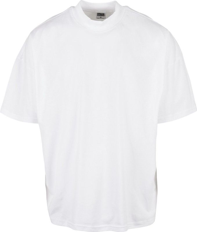Urban Classics - Oversized Mock Neck Heren T-shirt - Wit