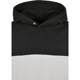 Urban Classics - Upper Block Hoodie/trui - Bordeaux rood/Zwart