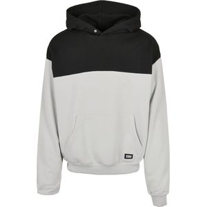 Urban Classics - Upper Block Hoodie/trui - Bordeaux rood/Zwart