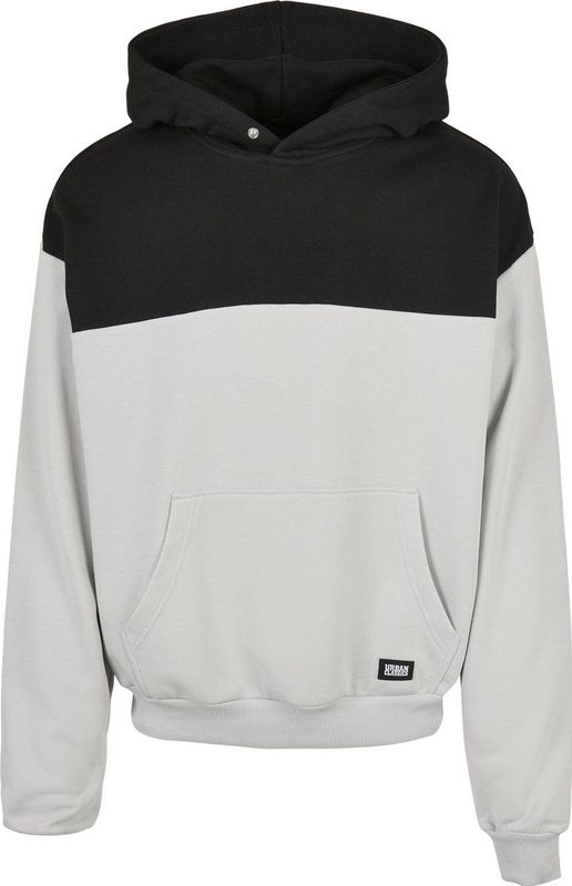 Urban Classics - Upper Block Hoodie/trui - Bordeaux rood/Zwart