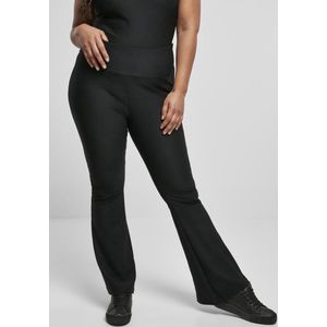 Urban Classics - High Waist Rib Boot Cut Legging - Zwart