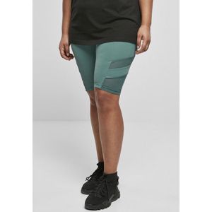 Urban Classics - High Waist Tech Mesh Korte cycle broek - Groen