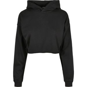Urban Classics - Oversized Cropped Hoody - Sweatshirt - Zwart - 65% Katoen, 35% Polyester