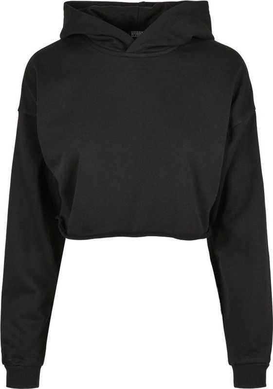 Urban Classics - Oversized Cropped Hoody - Sweatshirt - Zwart - 65% Katoen, 35% Polyester