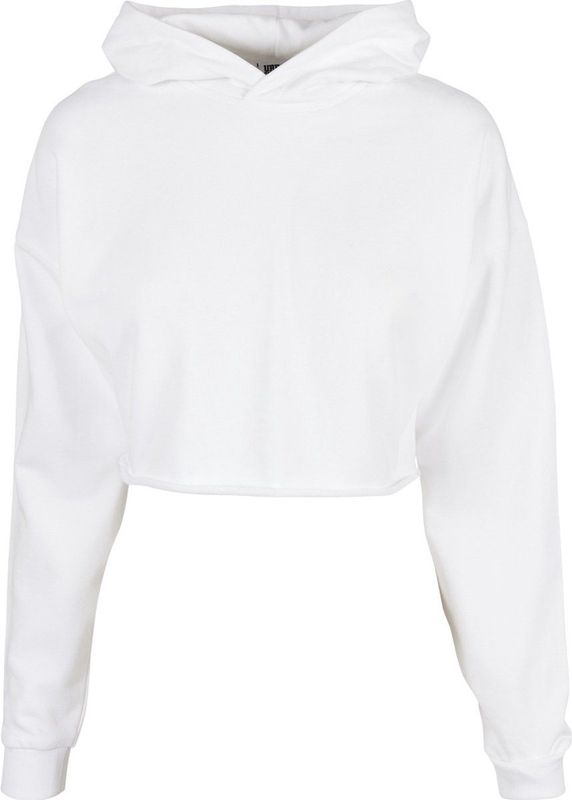 Urban Classics - Oversized Cropped Crop Hoodie - Wit