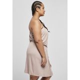 Urban Classics - Viscose Big - Korte Jurk - Zwart - 95% Viscose, 5% Elastaan