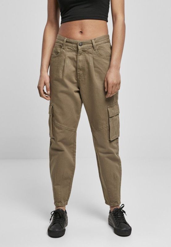 Urban Classics Cargobroek Ballon Fit Twill Groen