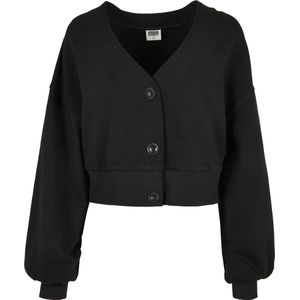 Urban Classics - Oversized Short Terry Cardigan - Zwart - Dames