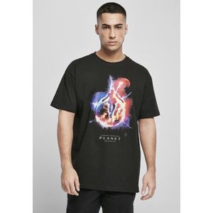 Mister Tee - Electric Planet Oversize Heren T-shirt - Zwart