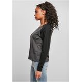 Urban Classics - Contrast Raglan Longsleeve top - Grijs Zwart