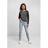 Urban Classics - Contrast Raglan Longsleeve top - Grijs Zwart