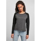 Urban Classics - Contrast Raglan Longsleeve top - Grijs Zwart