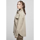 Urban Classics - Blouse - Beige - Klassieke Blouse met Drukknopen en Borstzak