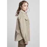 Urban Classics - Blouse - Beige - Klassieke Blouse met Drukknopen en Borstzak