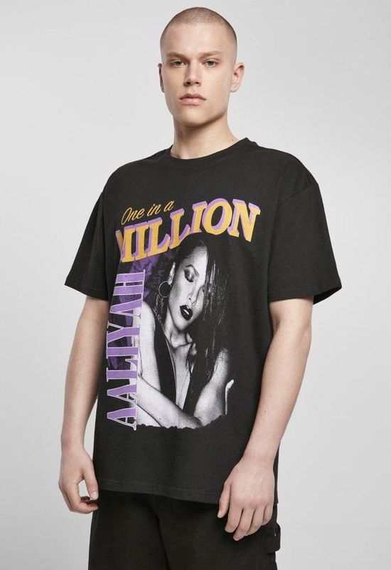 Mister Tee - Aaliyah One In A Million Oversize Heren T-shirt - Zwart