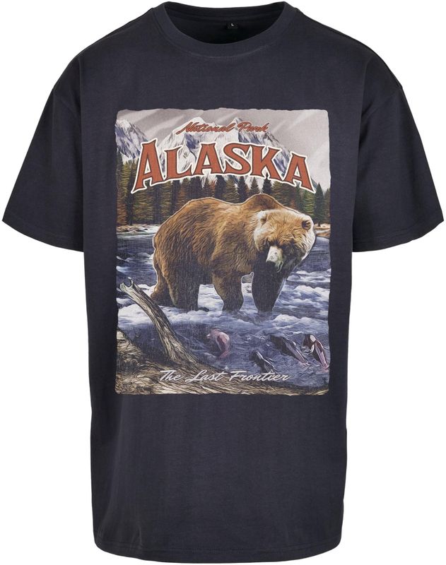 Mister Tee - Alaska Vintage Oversize Heren T-shirt - Blauw