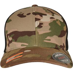 Urban Classics - Multicam Mesh Trucker pet - S/M - Multicolours