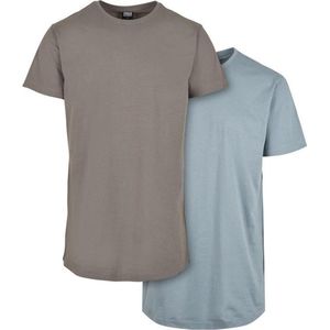 Urban Classics - Pre-Pack Shaped Long Heren T-shirt - Grijs Blauw