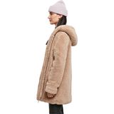 URBAN CLASSICS Sherpa Damesjas - Licht Taupe - Sherpa-imitatiebont