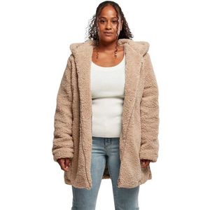 URBAN CLASSICS Sherpa Damesjas - Licht Taupe - Sherpa-imitatiebont