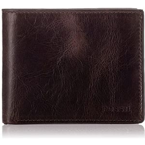 Fossil Derrick Portemonnee Leer 11 cm dark brown