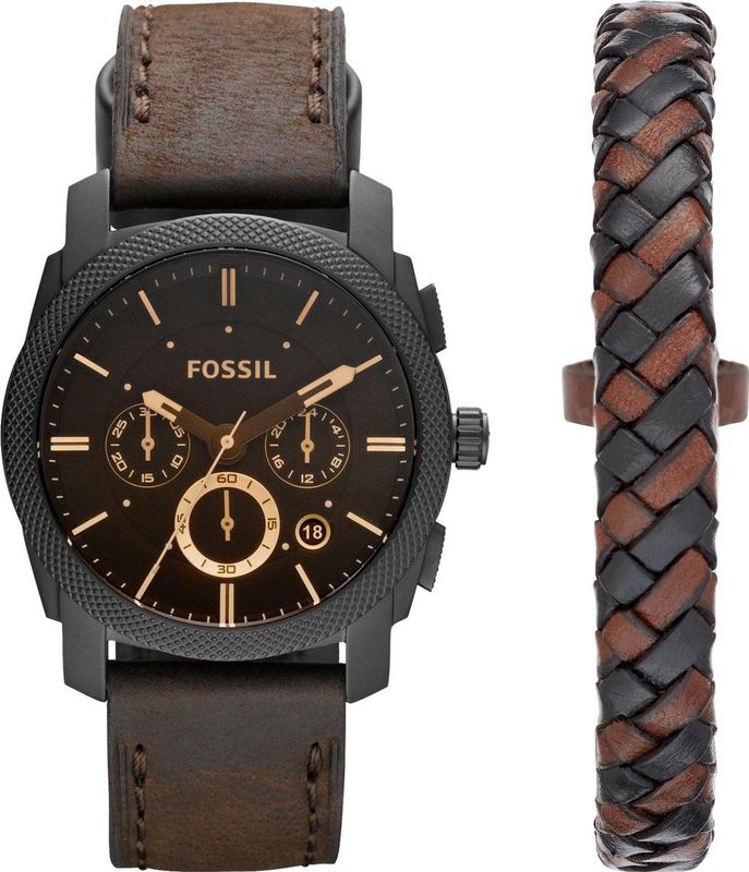 Fossil FS5251SET Herenhorloge Geschenkset 44 mm - Zwart