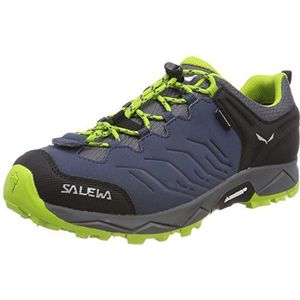 Salewa Unisex-Kind JR Mountain Trainer Waterproof trekking- en wandelschoenen, Dark Denim/Cactus, 35 EU