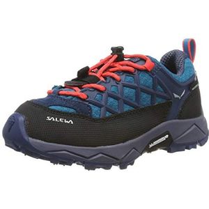 Salewa Unisex-Kind JR Wildfire Waterproof trekking- en wandelschoenen, Caneel Bay/Fluo Coral, 33 EU