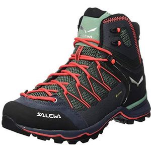 Salewa Dames WS Mountain Trainer Lite Mid Gore-TEX Wandelschoenen, Feld Green/Fluo Coral, 38 EU