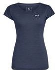 Salewa Puez Melange Dryton T-shirt Met Korte Mouwen Blauw XS Vrouw