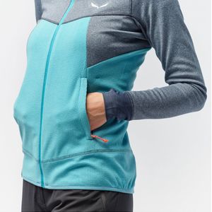 Salewa Puez Hybrid Polarlite Fleece Met Kap Blauw Vrouw