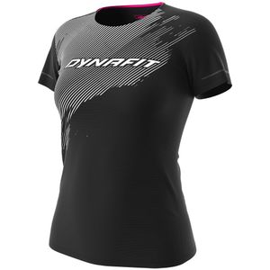 Hardloopshirt Dynafit Women Alpine 2 Short Sleeve Black Out Nimbus
