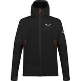 Salewa - Sella DST - Softshelljack - Zwart - Capuchon, Stretch, DWR-geïmpregneerd