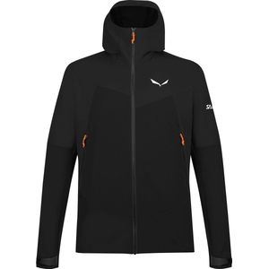 Salewa - Sella DST - Softshelljack - Zwart - Capuchon, Stretch, DWR-geïmpregneerd