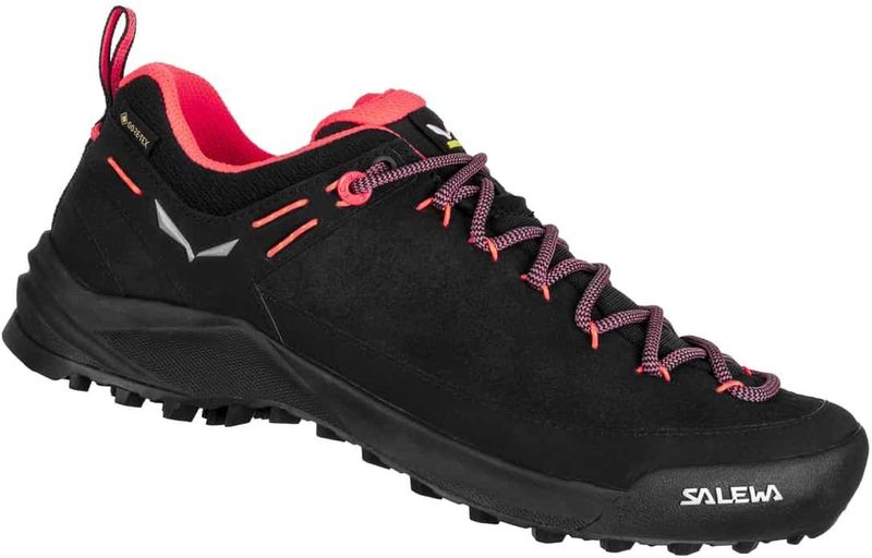 Salewa - Wildfire Leather Gore-Tex - Wandelschoen - Zwart Fluo Coral