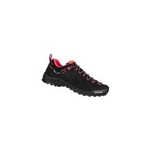 SALEWA Wildfire Leather GTX W, wandelschoenen voor dames, zwart/fluo koraal, 43 EU, zwart fluo koraal, 43 EU