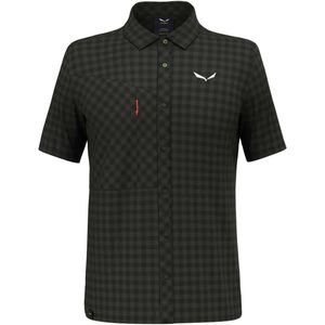 Salewa - Puez Dry Short Sleeve Blouse - Dark Olive - Katoen