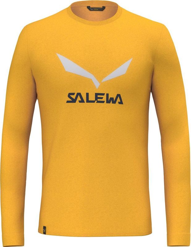 Salewa Solidlogo Dryton T-shirt Met Lange Mouwen Geel Man