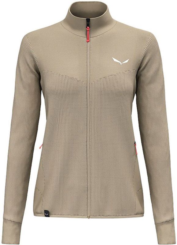 Salewa - Puez Waffle Hyb Pl - Softshelljack - Groen - 100% Gerecycled Polyester