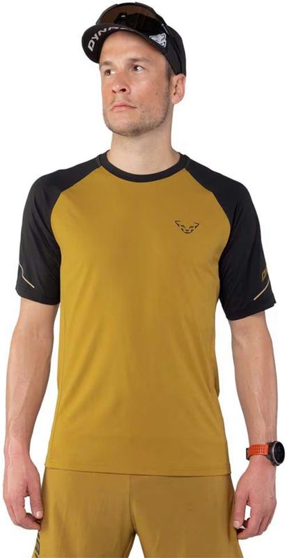 Dynafit - Alpine Pro - T-shirt - Khaki/Zwart - Lichtgewicht, Antibacterieel, Sneldrogend, Gerecycled Polyester