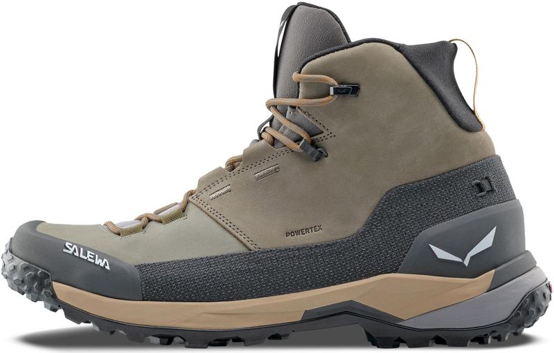 Salewa Puez Leather Mid PTX Wandelschoenen (Heren |grijs |waterdicht)