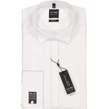 OLYMP - Level 5 - Body Fit Overhemd - Wit - Mouwlengte 7 - Wing Kraag - Strijkvriendelijk