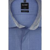 OLYMP - Luxor - Overhemd - Donker Blauw Ruitmotief - 100% Katoen