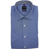OLYMP - Luxor - Overhemd - Donker Blauw Ruitmotief - 100% Katoen