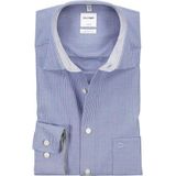 OLYMP - Luxor - Overhemd - Blauw/Wit - 100% Strijkvrij Katoen