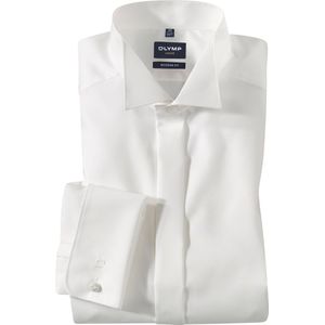 OLYMP Luxor Overhemd - Beige - Mouwlengte 7 - Modern Fit - Popeline