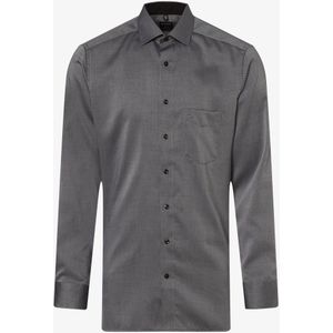 OLYMP - Grijs Effen Overhemd - 100% Katoen - Kent Kraag - Lange Mouwen
